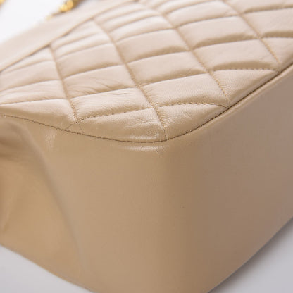 Chanel Lambskin Quilted Shoulder Bag Beige 16 of 18