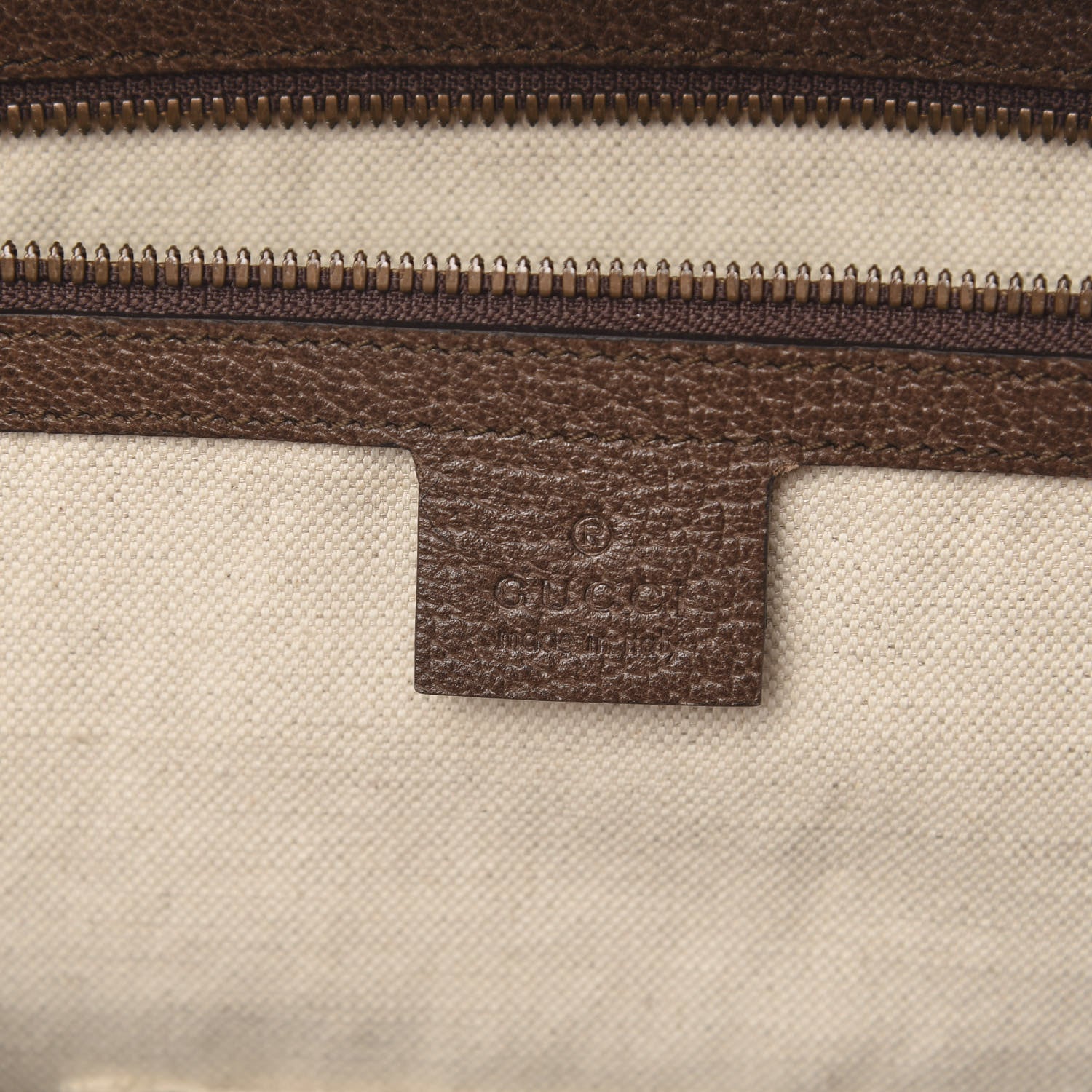 Gucci GG Supreme Monogram Rainbow Strap Briefcase Brown 5 of 9
