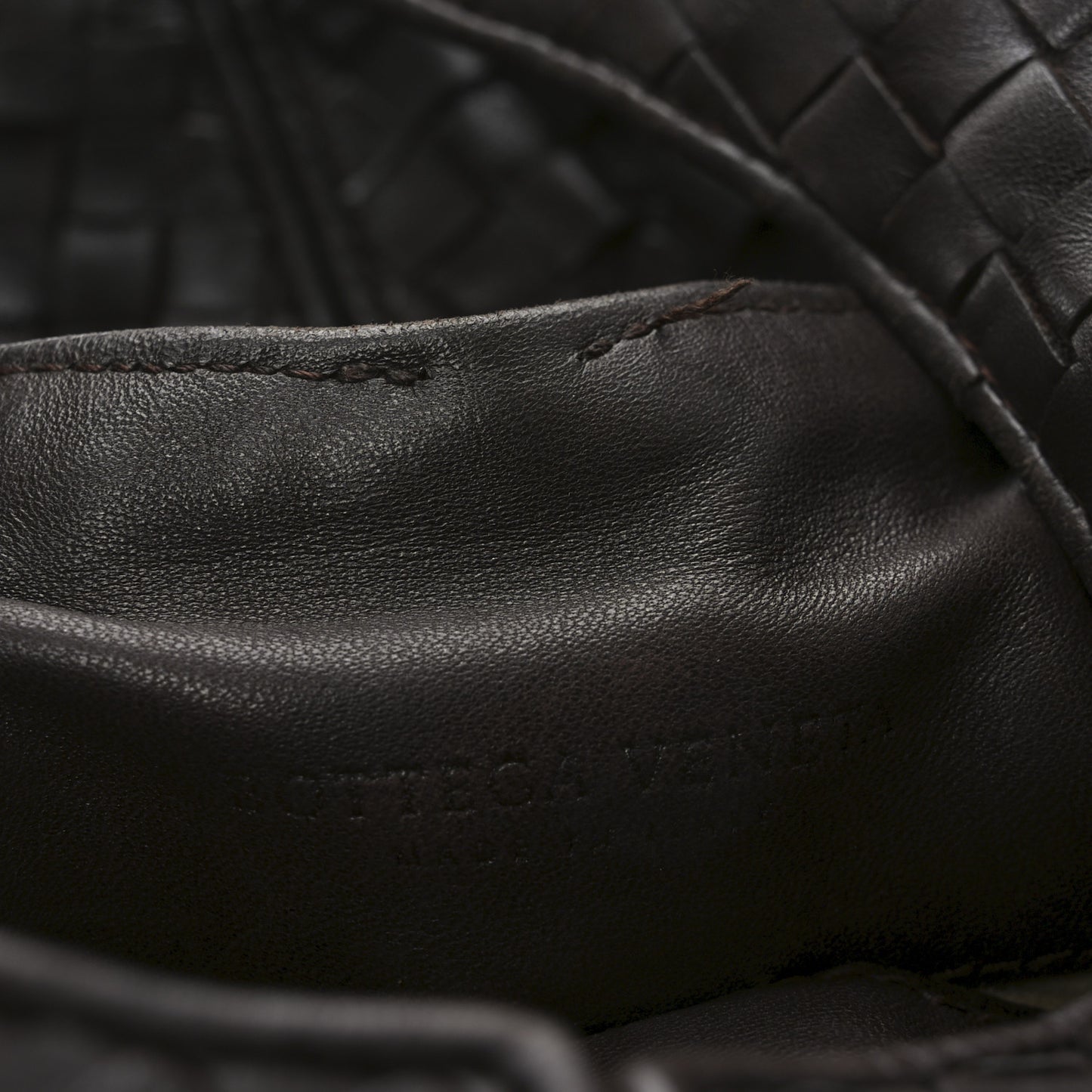 Nappa Intrecciato Ball Hobo Ebano