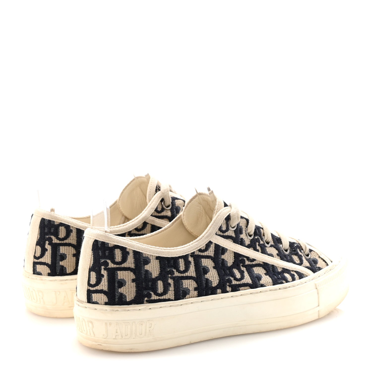 Christian Dior Canvas Oblique Walk'N'Dior Low Top Sneakers 36.5 Deep Blue 5 of 10