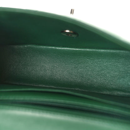 Chanel Lambskin Quilted Mini Rectangular Flap Dark Green 5 of 9