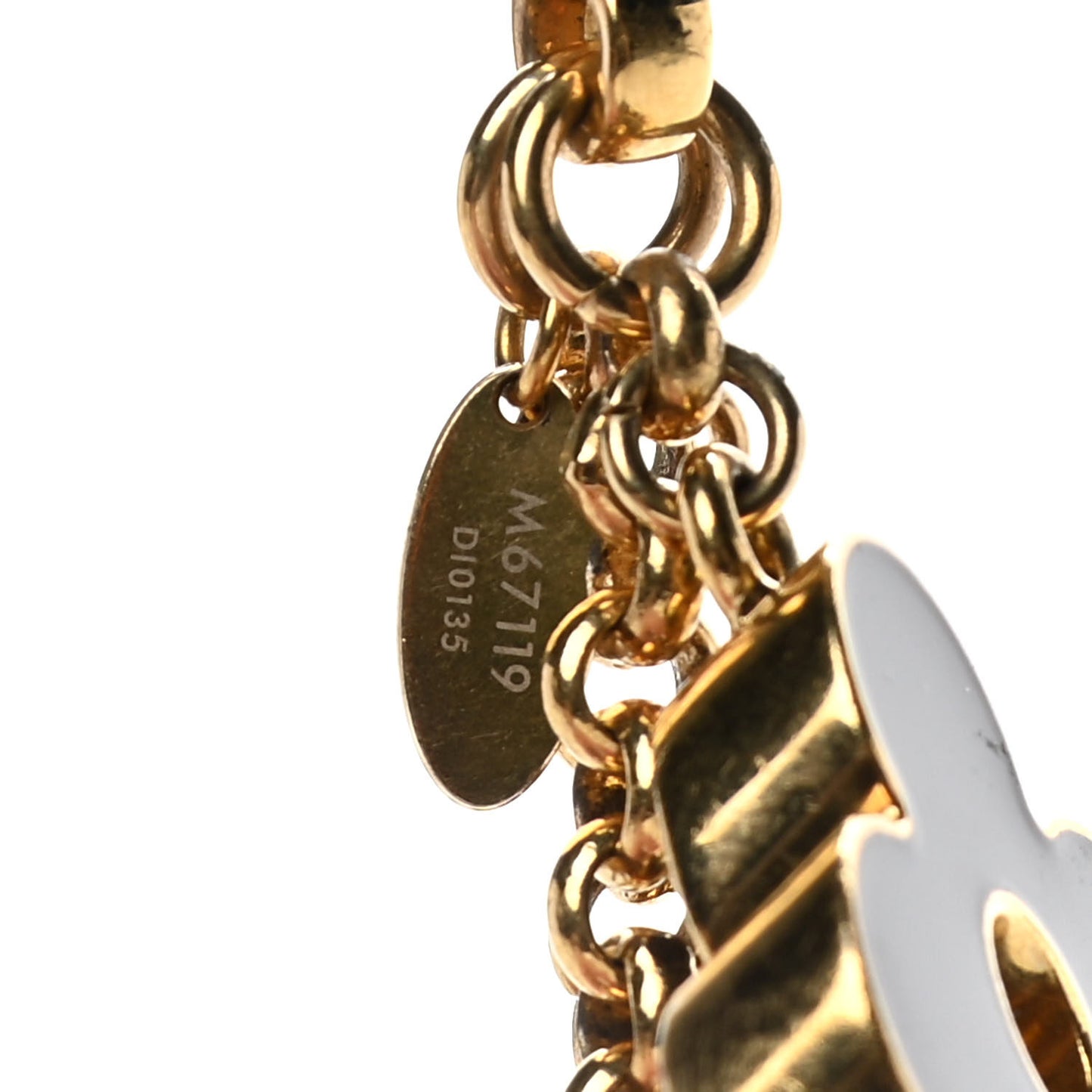 Fleur De Monogram Bag Charm Dore