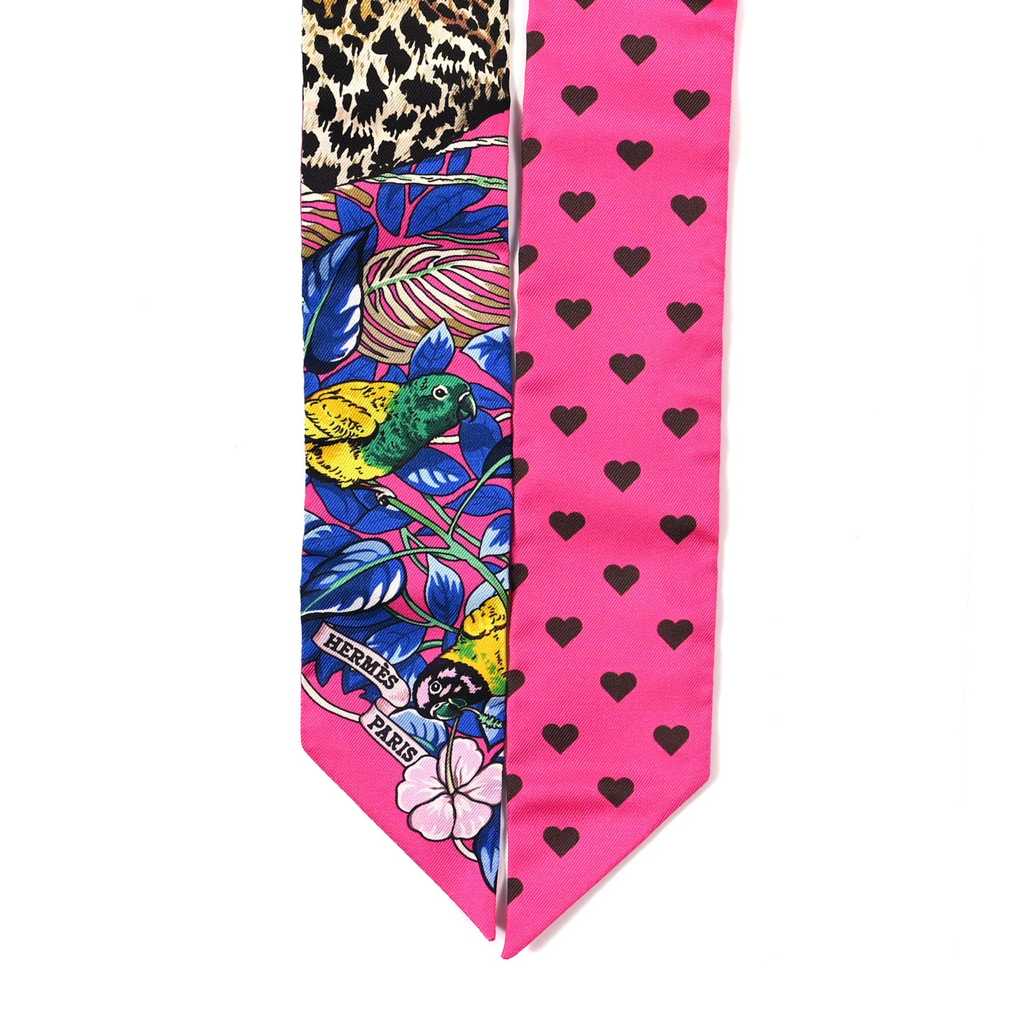 Silk Jungle Love Love Twilly Rose Vif Bleu Roy