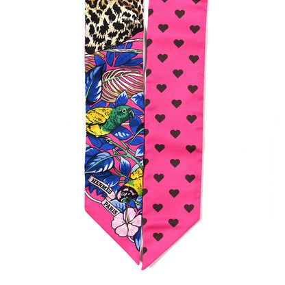 Hermes Silk Jungle Love Love Twilly Rose Vif Bleu Roy 2 of 3