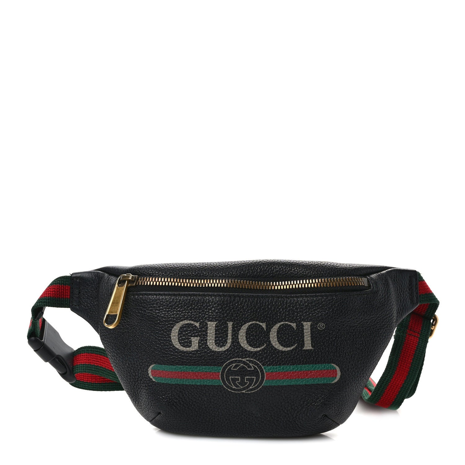 Gucci Grained Calfskin Small Logo Belt Bag Black 1 of 9