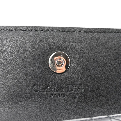 Christian Dior Lambskin Cannage My Dior Glycine Wallet Black 6 of 8