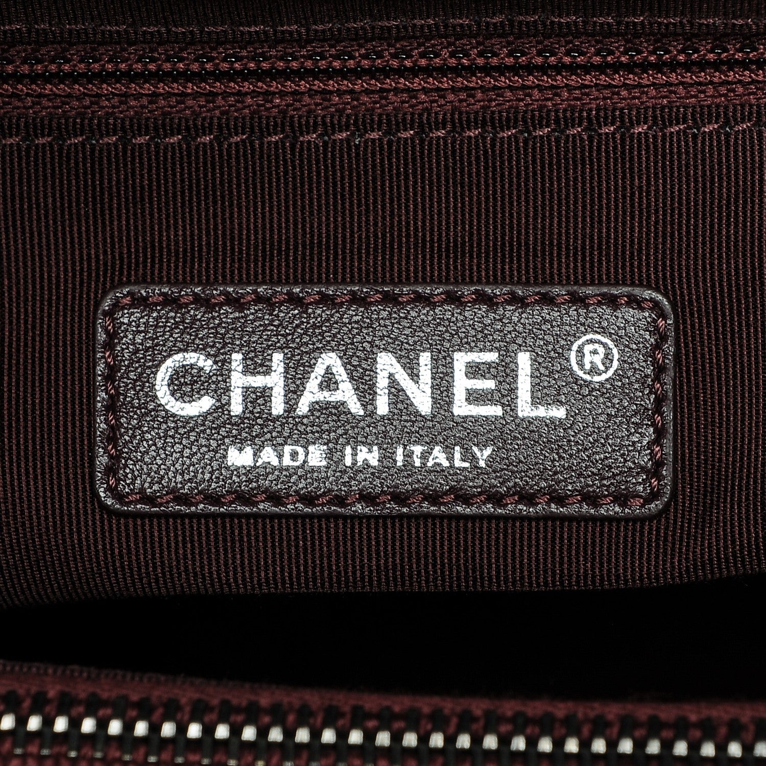 Chanel Calfskin Chevron Quilted Boy Shopping Tote Black 6 of 7