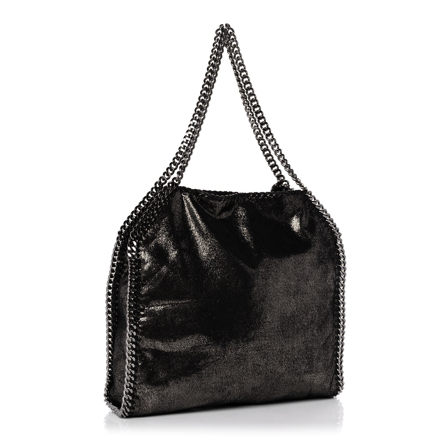 Stella McCartney Metallic Shaggy Deer Small Falabella Tote Black 2 of 9