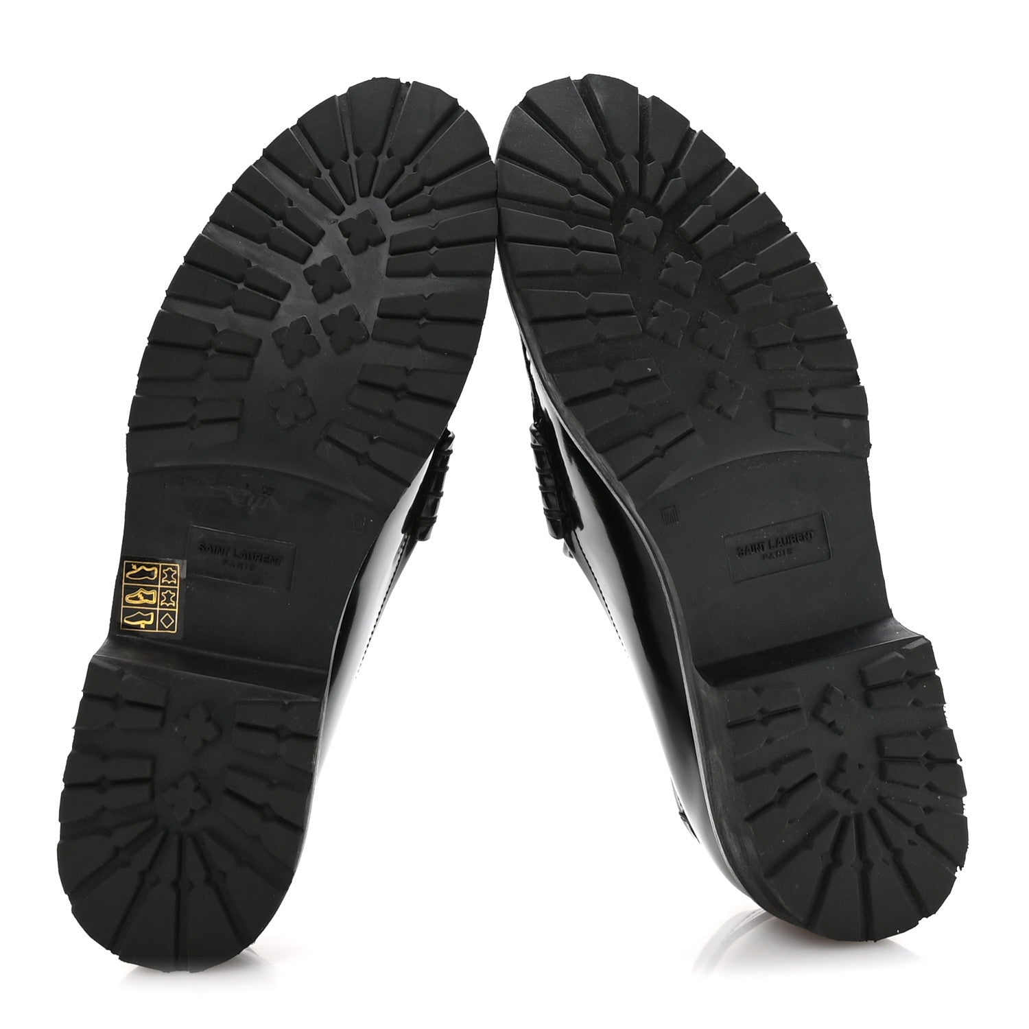 Saint Laurent Glazed Calfskin Le Loafer 15 Penny Slippers 39 Black 6 of 8