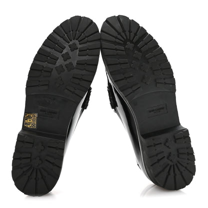 Saint Laurent Glazed Calfskin Le Loafer 15 Penny Slippers 39 Black 6 of 8