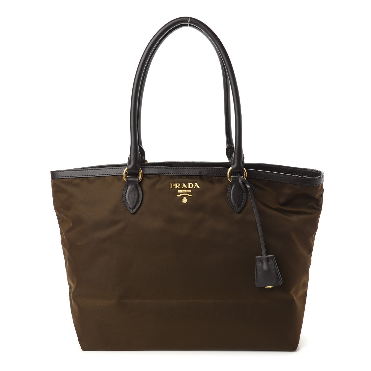 Prada Tessuto Nylon Soft Calf Shopping Tote Mimetico 1 of 9