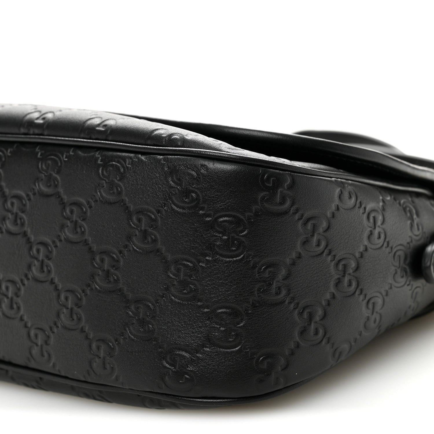 Gucci GG Calfskin Embossed Emblem Medium Arabella Bag Black Black 10 of 10