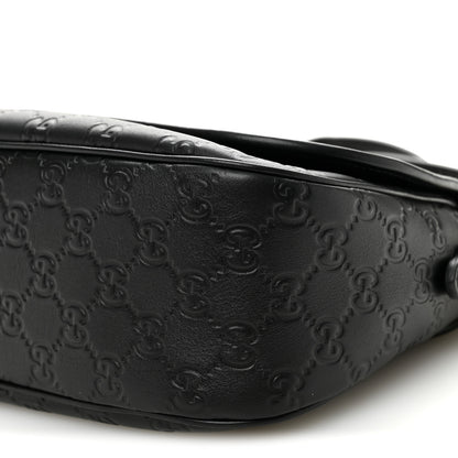 Gucci GG Calfskin Embossed Emblem Medium Arabella Bag Black Black 10 of 10