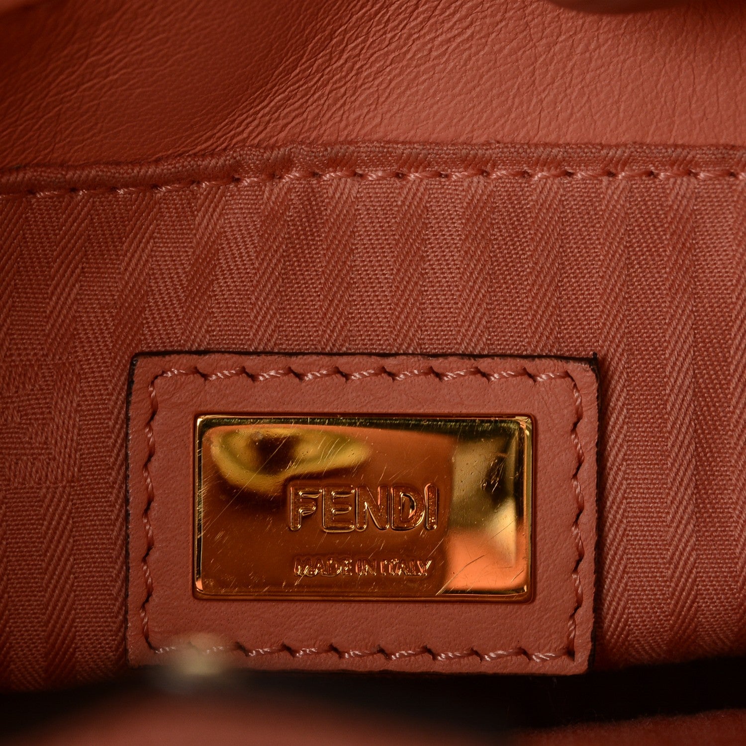 Fendi Vitello Elite Petite 2Jours Tote Pesca 6 of 6