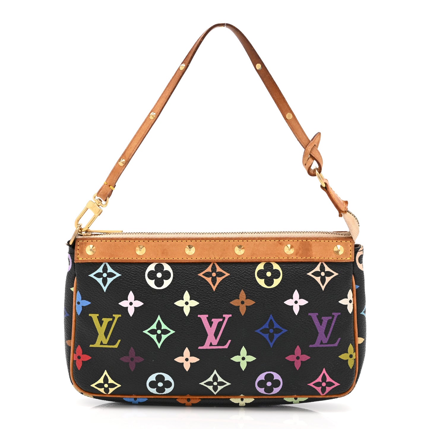Monogram Multicolor Pochette Accessories Black