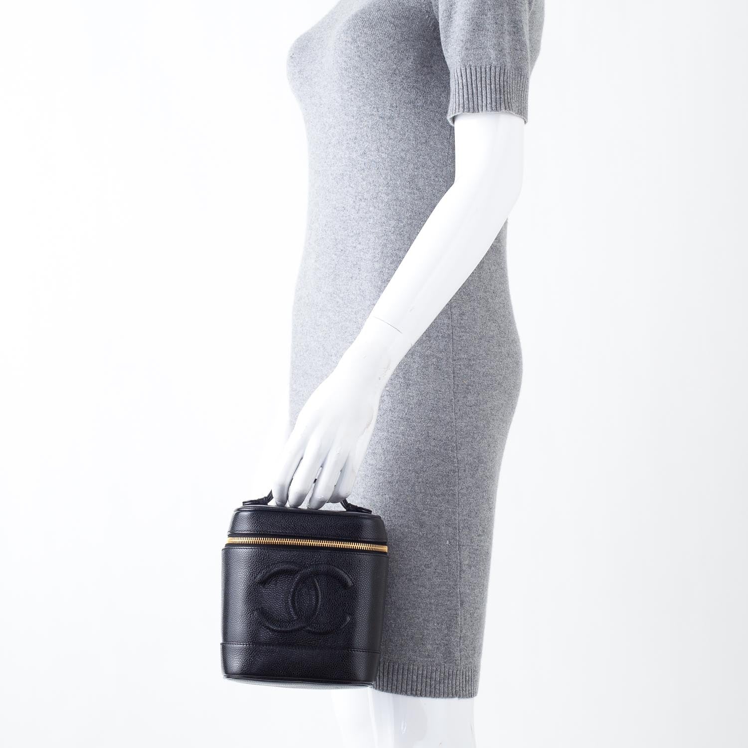Chanel Caviar Cosmetic Vanity Bag Black 2 of 9