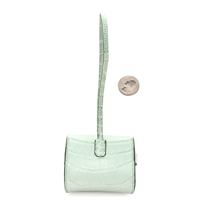 Hermes Matte Alligator Festival Kelly Bag Charm Vert D'eau 2 of 6