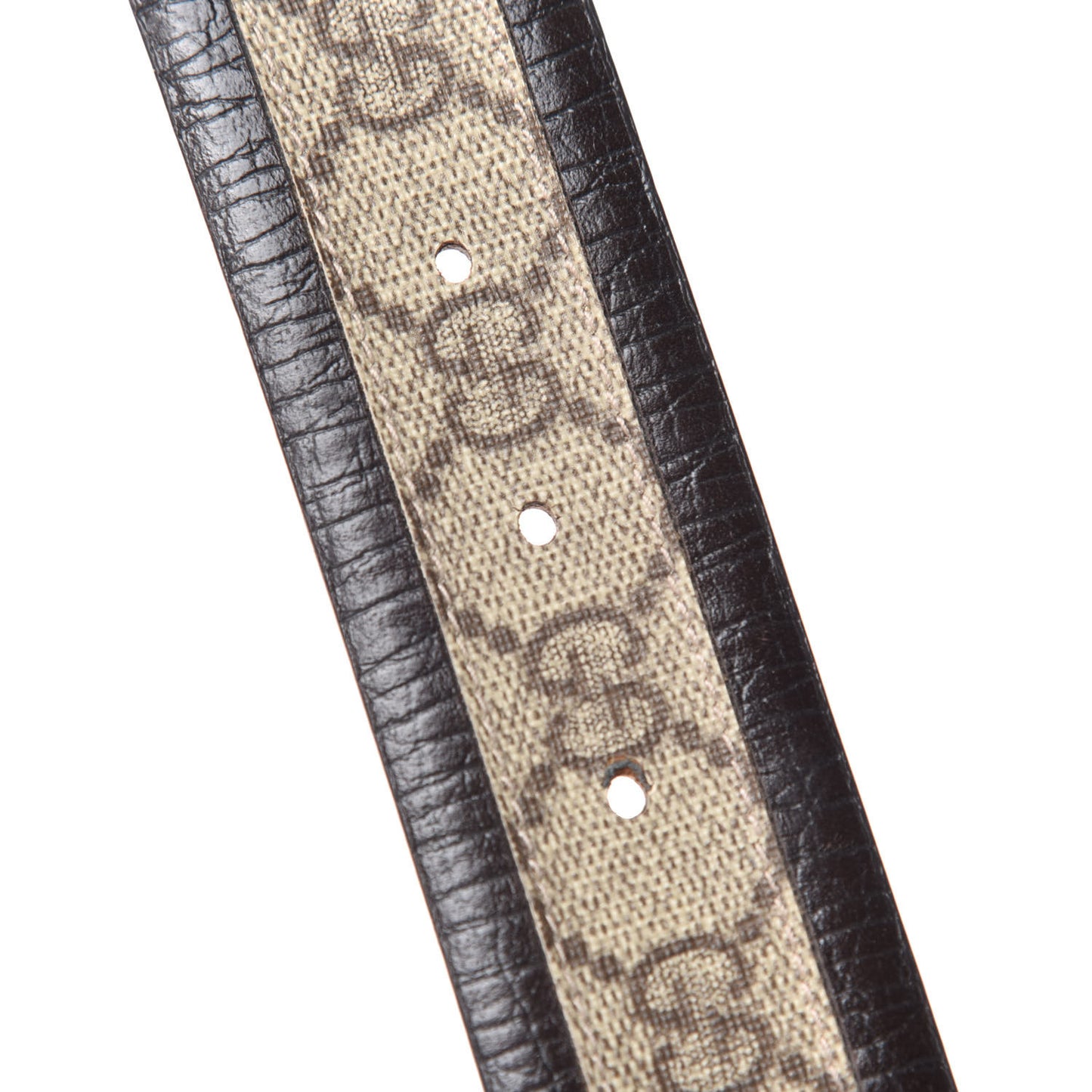 GG Plus Monogram Niagara Lux Calfskin Interlocking G 40mm Belt 85 34 Beige Ebony Cocoa