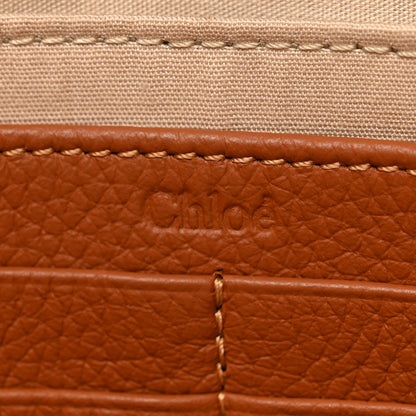 Chloe Calfskin Alphabet Flat Pouch Clutch Tan 6 of 14