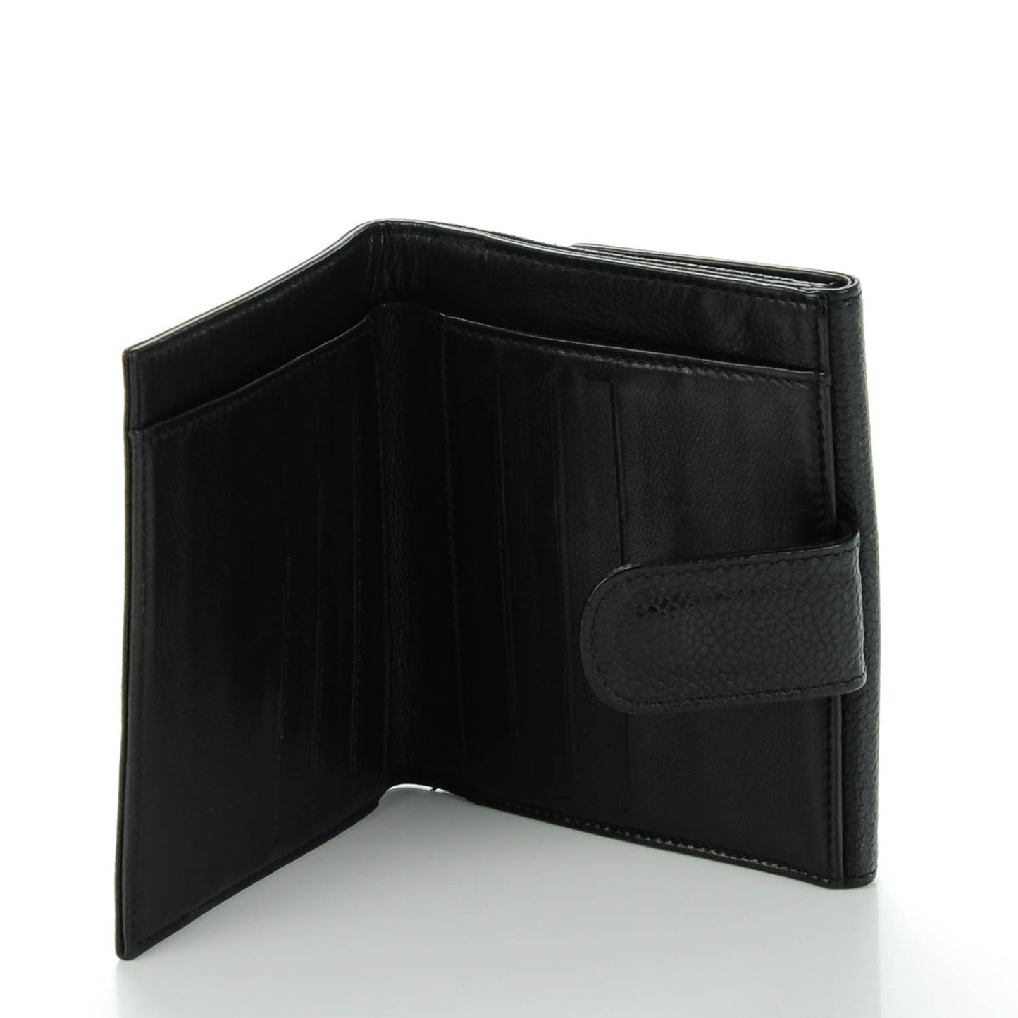Caviar Timeless CC Compact French Wallet Black