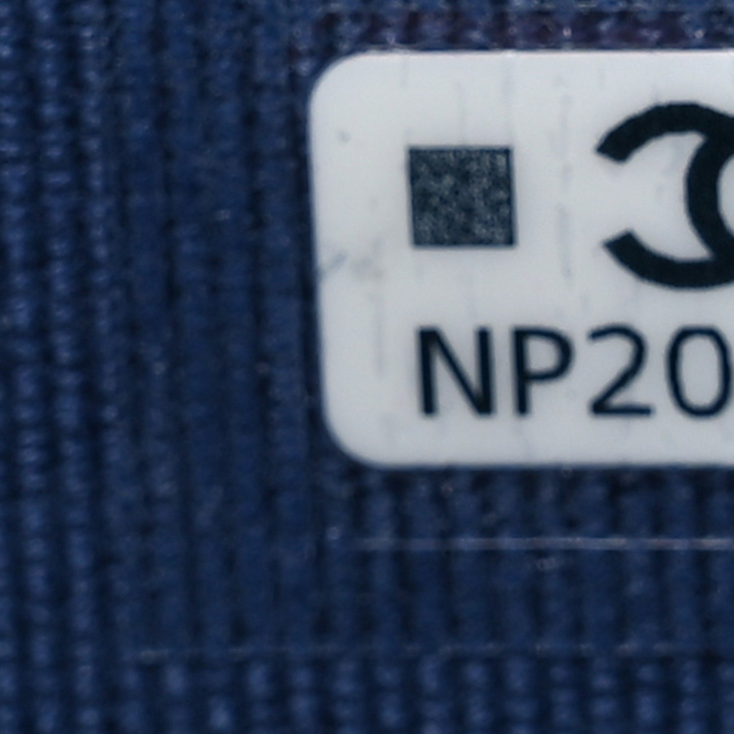 Denim Quilted Double You Card Holder On Chain Blue