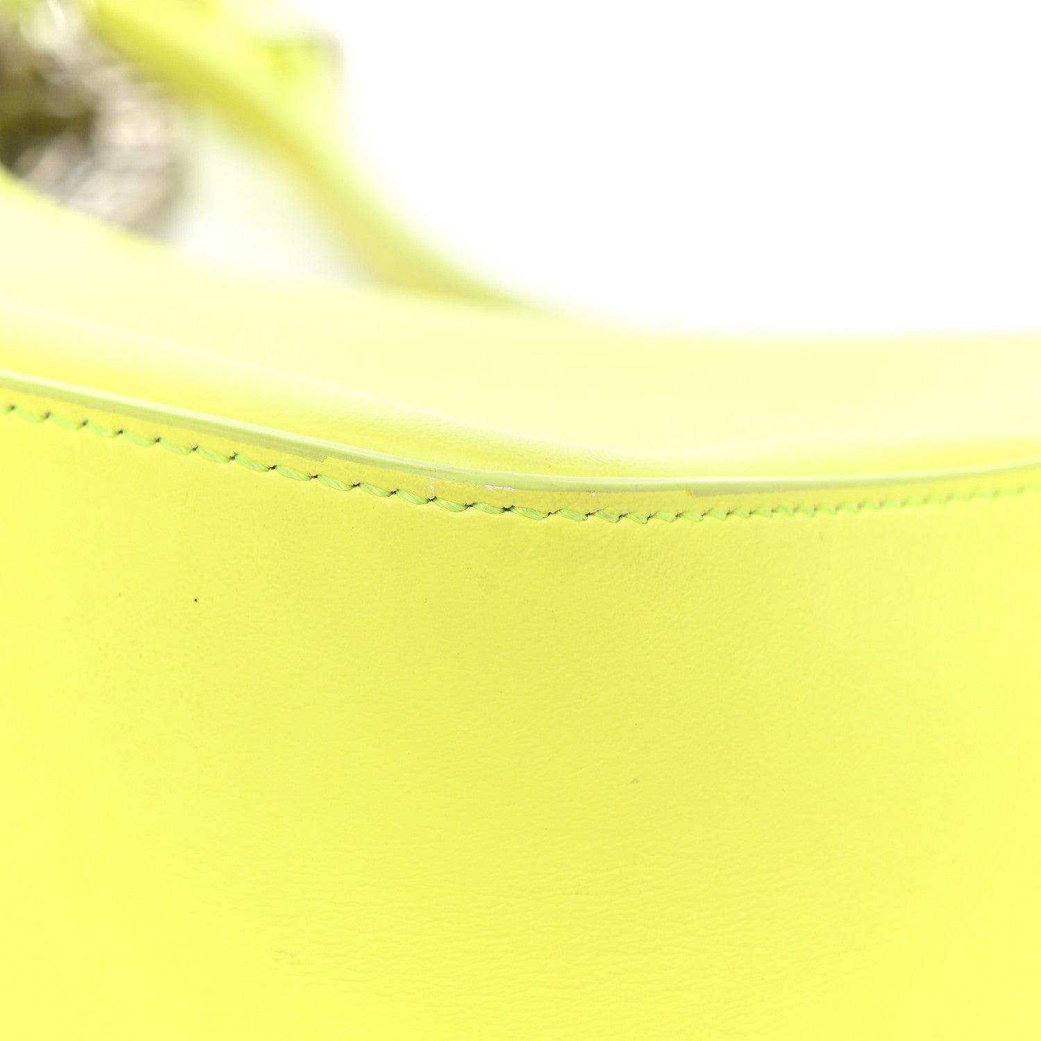 Givenchy Smooth Calfskin Small Moon Cut Out Shoulder Bag Fluo Yellow 17 of 23