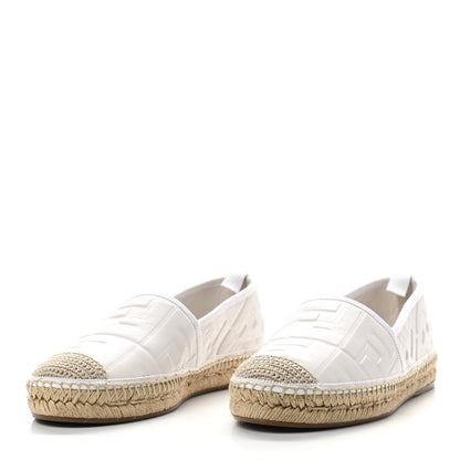 Fendi Nappa FF Embossed Espadrilles 40 Snow 3 of 7