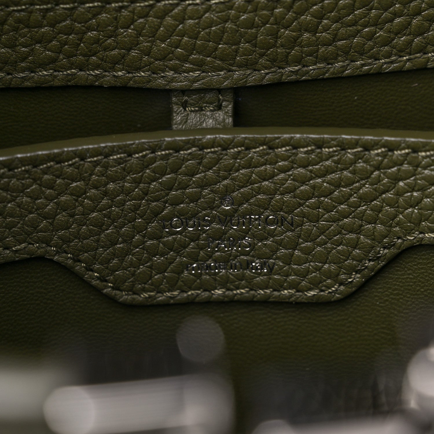 Louis Vuitton Taurillon Capucines BB Khaki 6 of 8
