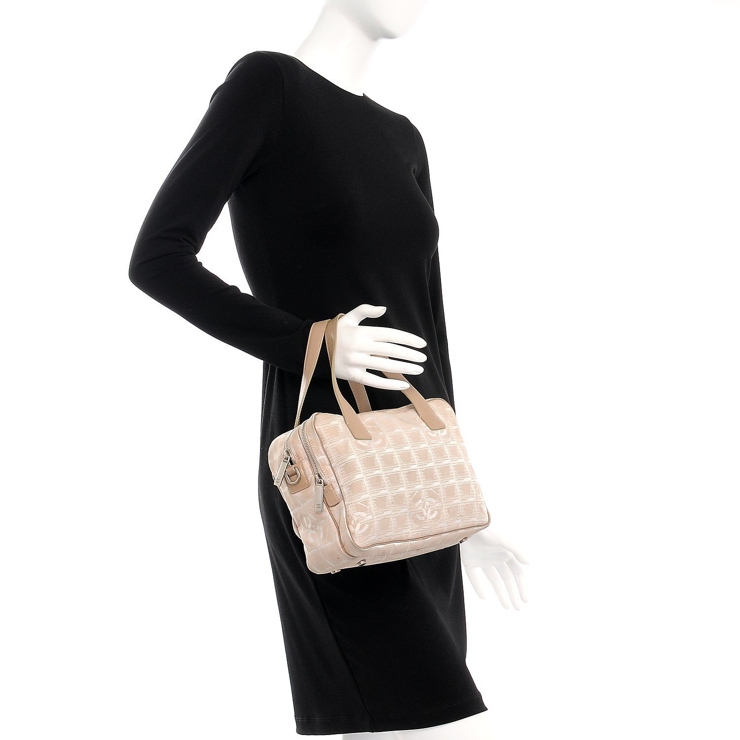 Chanel Nylon Small Travel Tote Beige 3 of 13