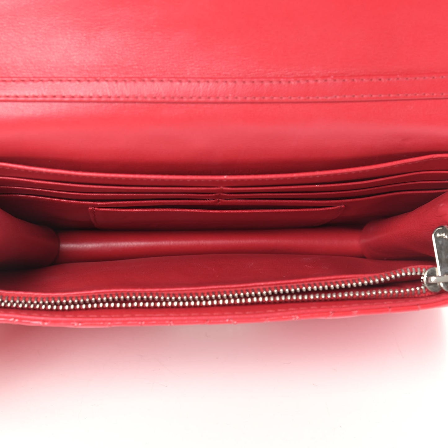 Patent Cannage Miss Dior Promenade Pouch Red