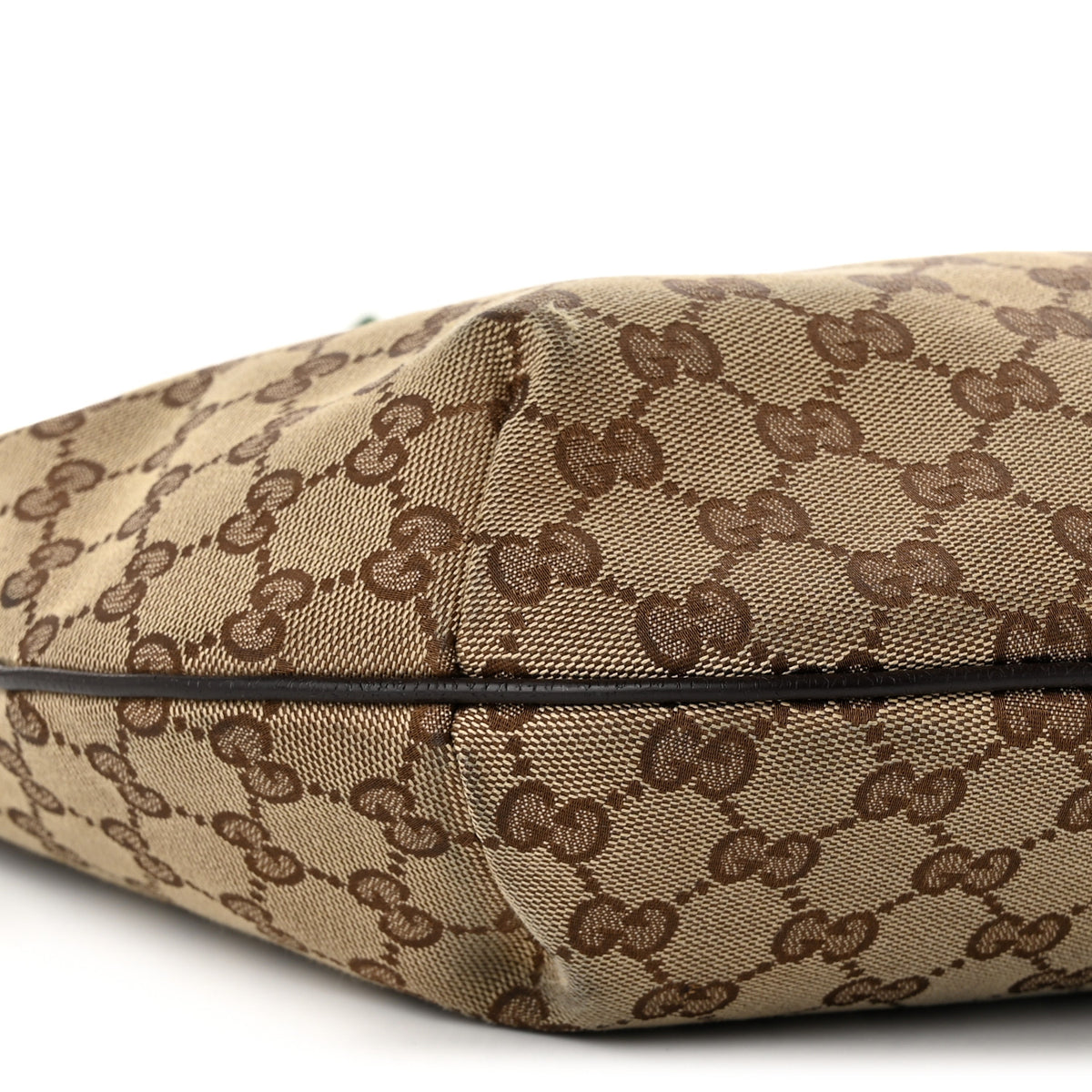 Gucci Monogram Web Medium Half Moon Hobo Dark Brown 9 of 10