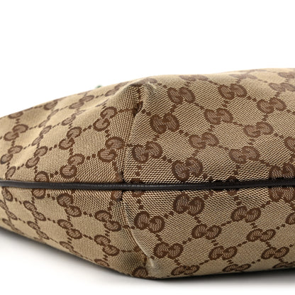 Gucci Monogram Web Medium Half Moon Hobo Dark Brown 9 of 10
