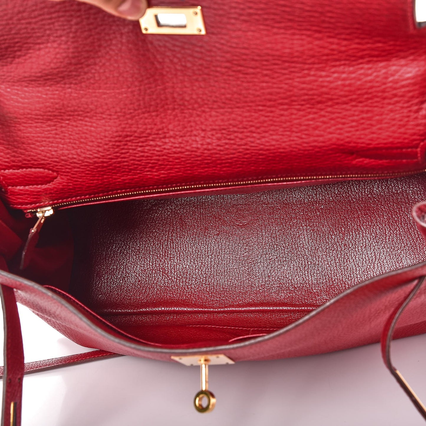 Taurillon Clemence Retourne Kelly 32 Rouge Garance