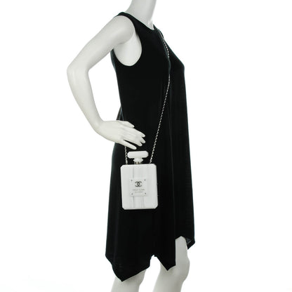 Chanel Marbled Plexiglass Buonasera Perfume Bottle Clutch White 2 of 7