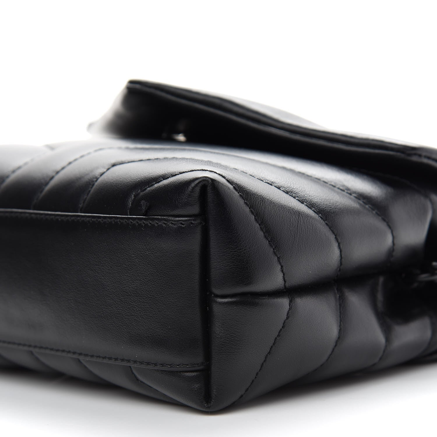 Saint Laurent Calfskin Y Quilted Monogram Toy Loulou Crossbody Bag Black 7 of 8