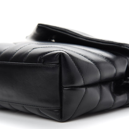 Saint Laurent Calfskin Y Quilted Monogram Toy Loulou Crossbody Bag Black 7 of 8