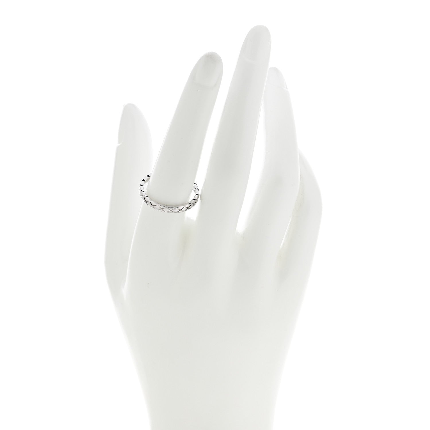 Chanel Platinum Mini Coco Crush Ring 58 8.25 2 of 5