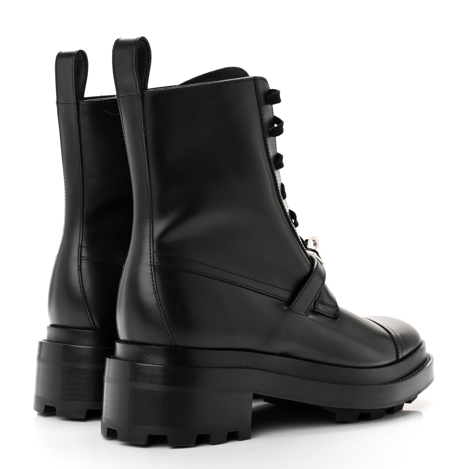 Hermes Glossed Calfskin Funk Ankle Boots 38 Black 4 of 12
