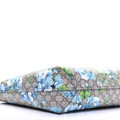 Gucci GG Supreme Monogram Blooms Medium Reversible Tote Beige Blue Navy 13 of 16