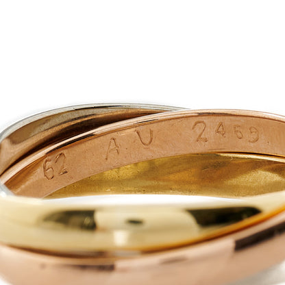 Cartier 18K Pink Yellow White Gold Small Trinity Ring 63 10.25 6 of 10
