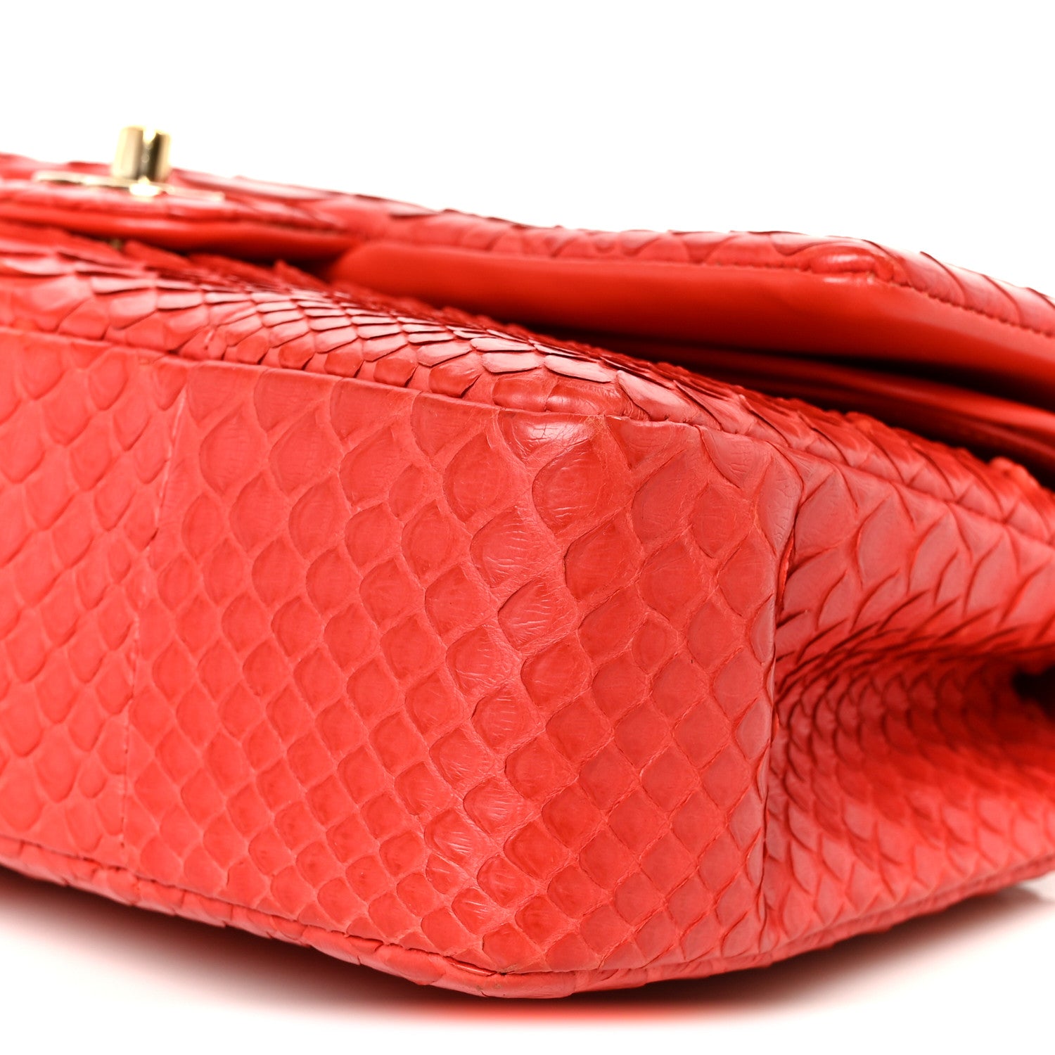 Chanel Snakeskin Medium Double Flap Red 12 of 12