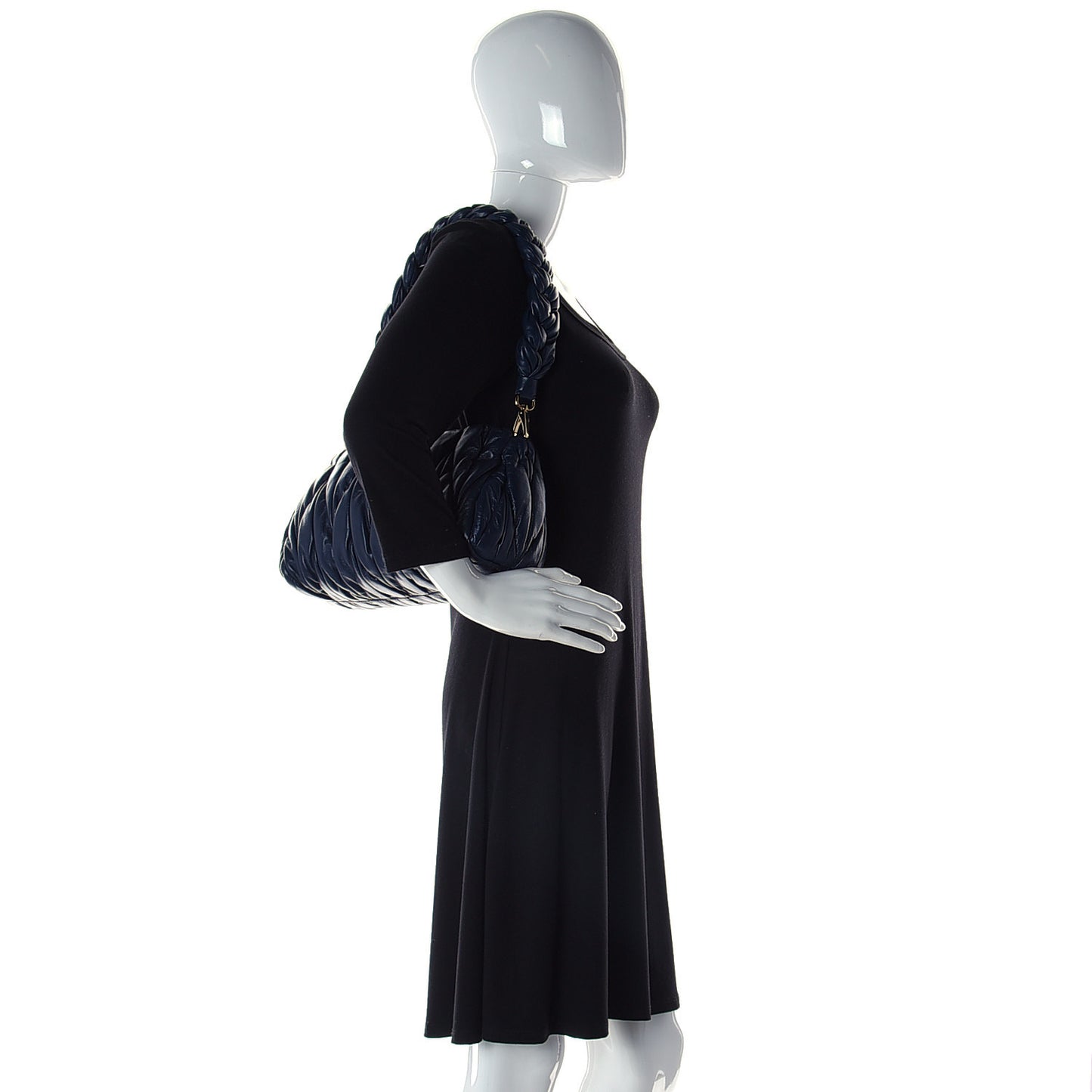 Nappa Matelasse Shoulder Bag Bleuette