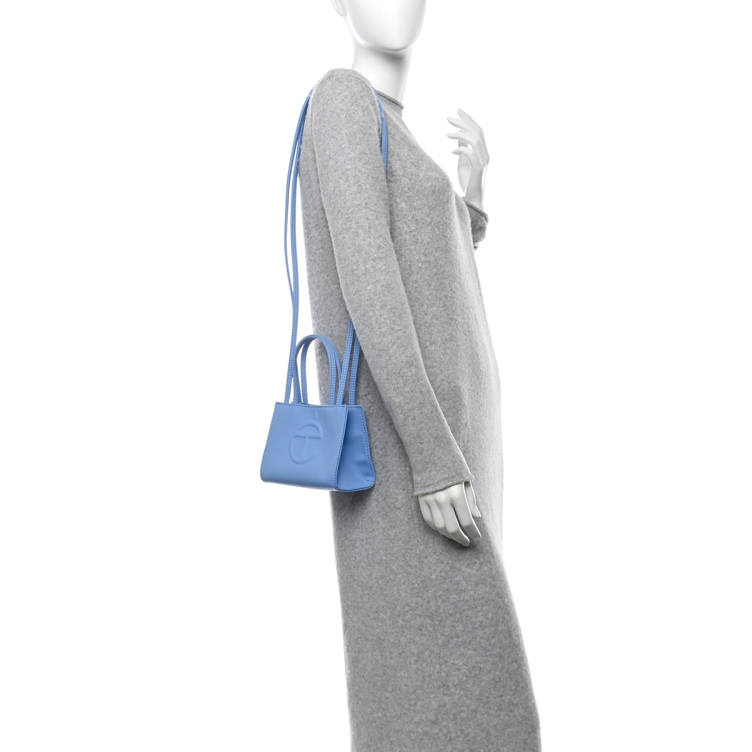 Telfar Vegan Leather Small Shopping Bag Cerulean 2 of 9