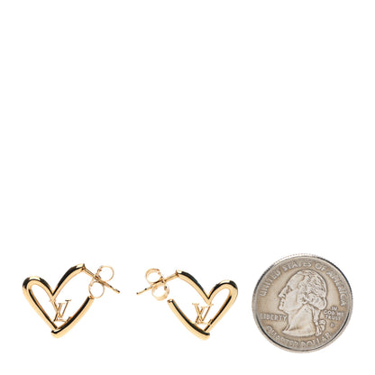 Louis Vuitton Fall In Love Heart Earrings PM Gold 2 of 4