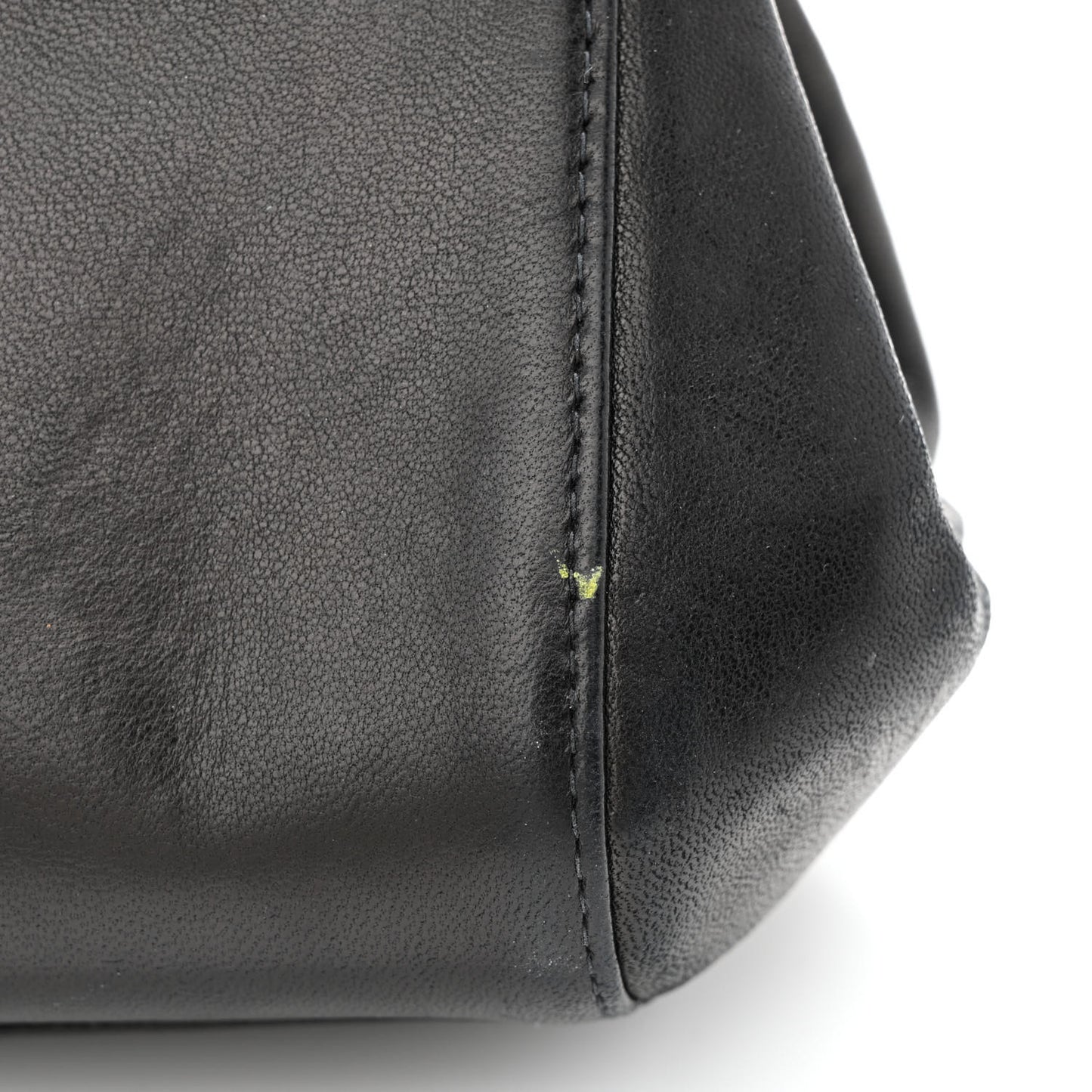 Lambskin Vertical Quilt Small Accordion Flap Black