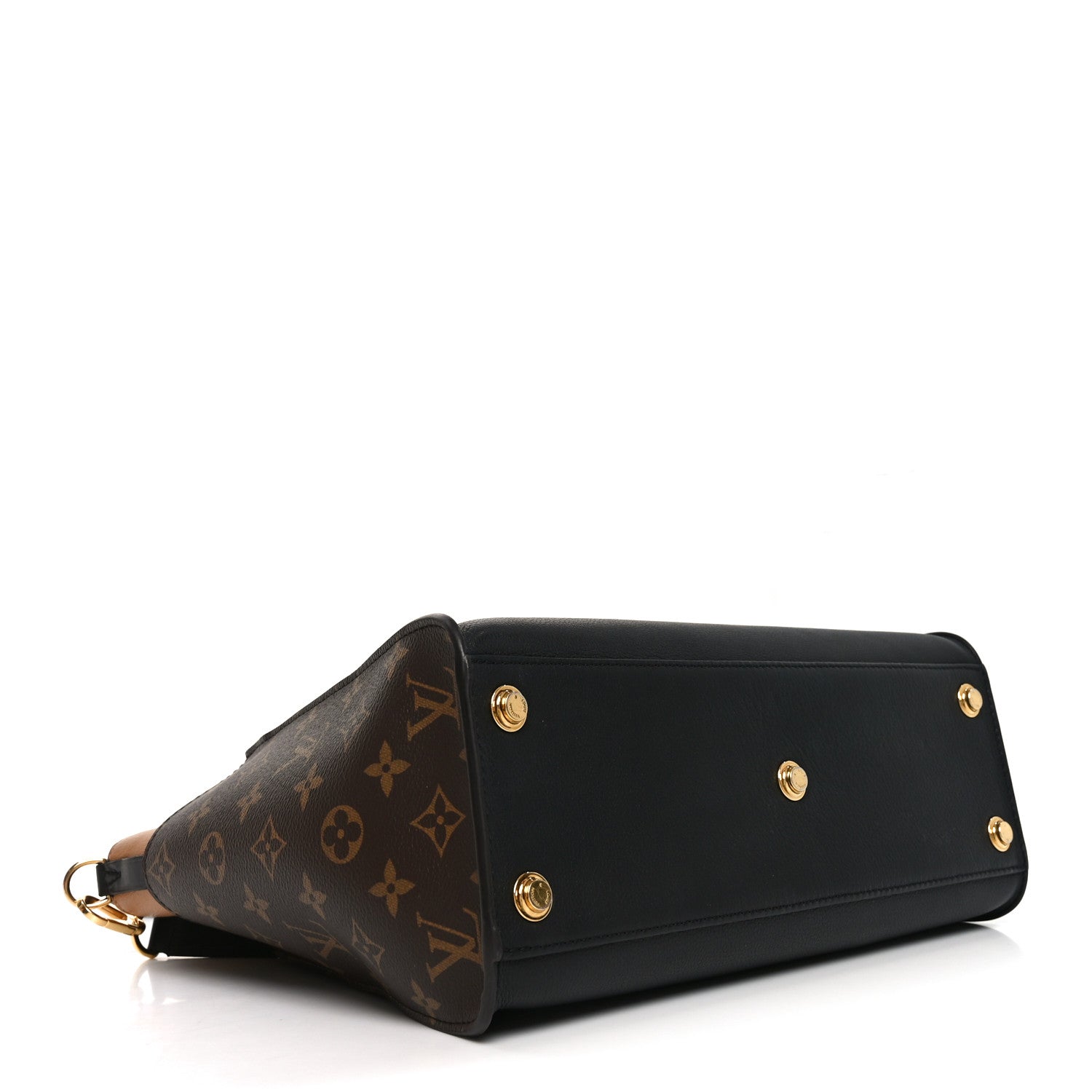 Louis Vuitton Calfskin Monogram On My Side MM Black 4 of 10
