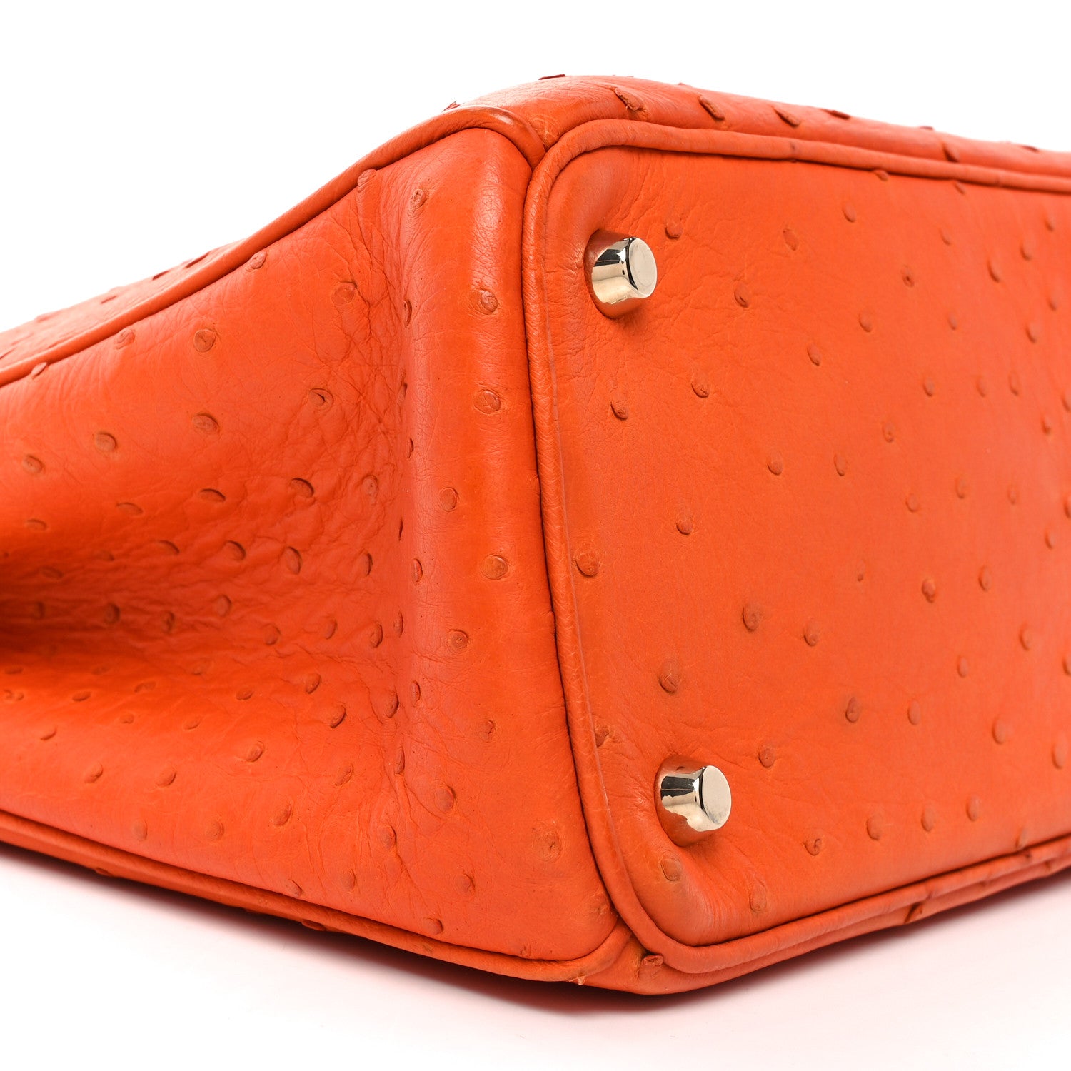 Christian Dior Ostrich Medium Diorissimo Tote Orange Fuchsia 9 of 10