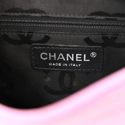 Chanel Calfskin Quilted Cambon Pochette Pink Black 6 of 13