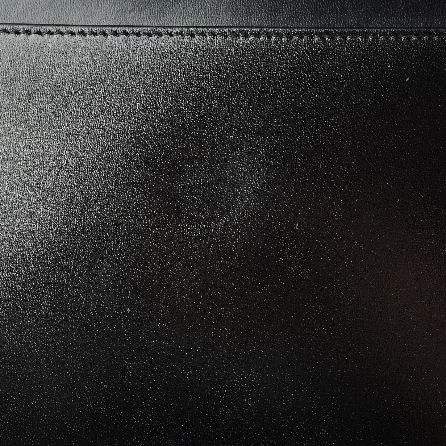 Smooth Shiny Calfskin Monogram Uptown Pouch Black
