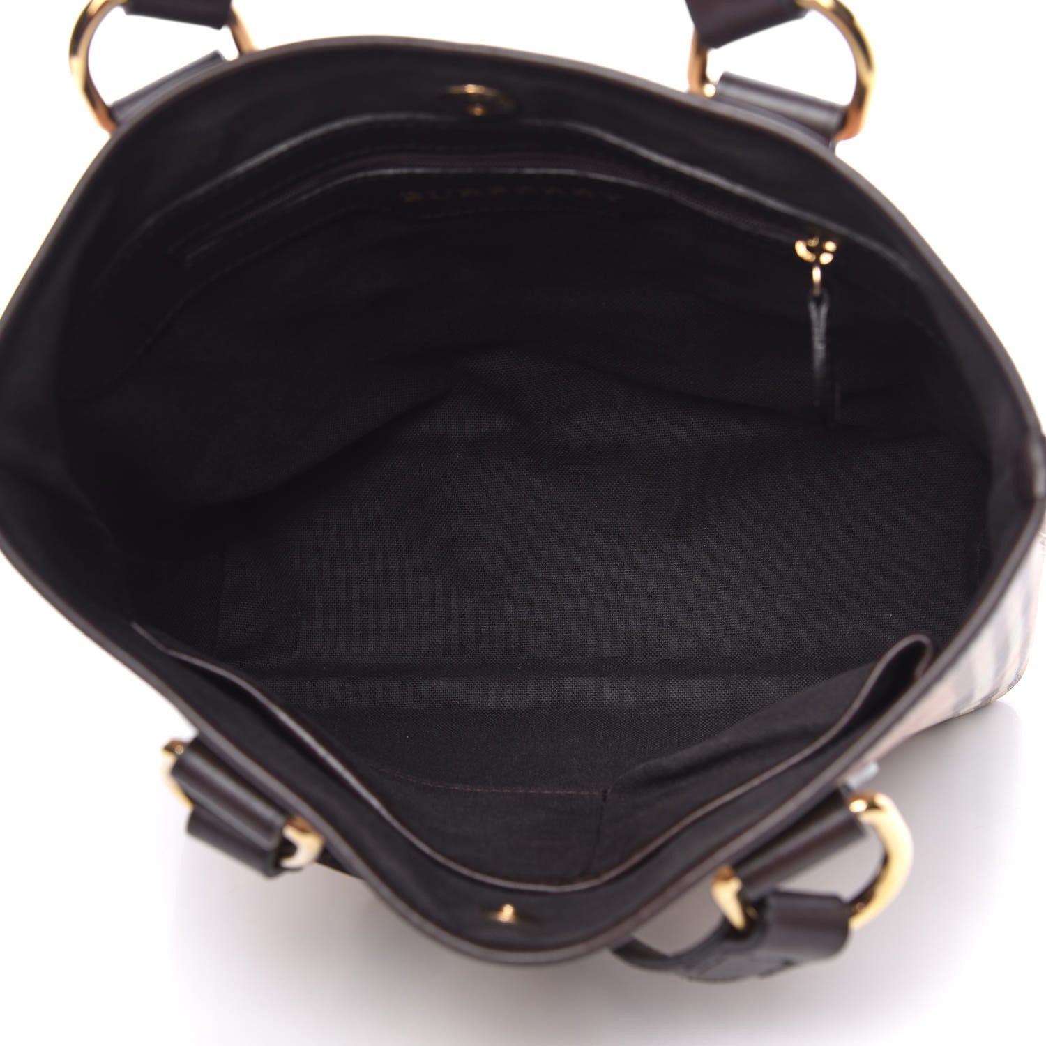 Burberry Haymarket Check Small Onslow Tote Brown 5 of 8